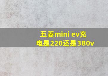 五菱mini ev充电是220还是380v